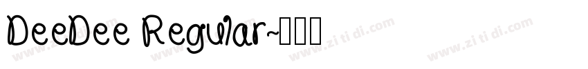 DeeDee Regular字体转换
